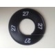 Maatring 9cm zwart/wit 27 
